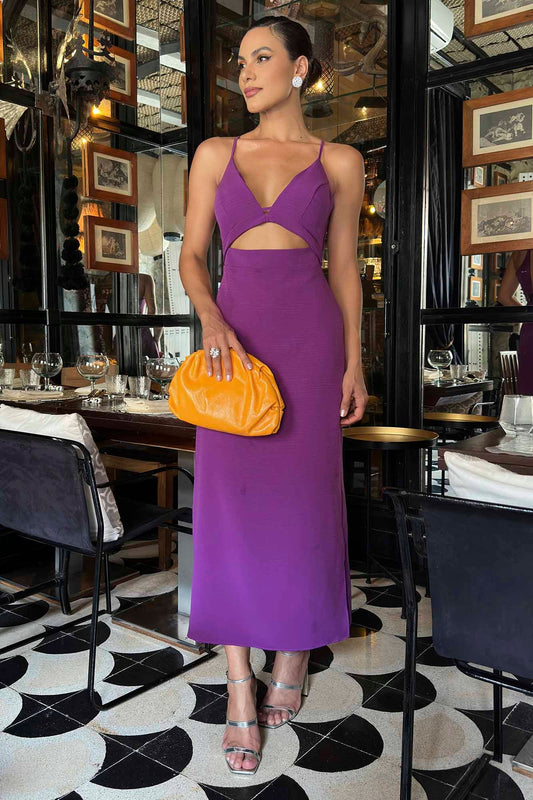 Vestido La Femme - Midi com Fenda